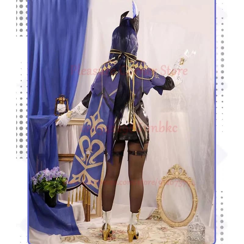 Nuovo Costume Clorinde Genshin Impact Fontaine, Abito Cosplay, Uniforme da Campione Combattente, Parrucca e Cappello