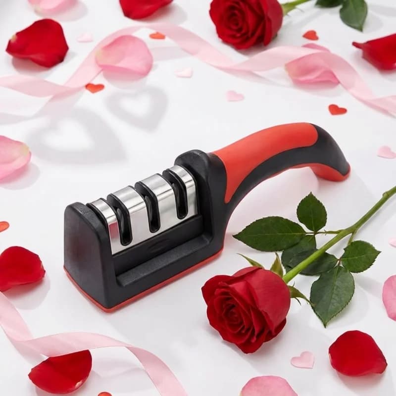 3-in-1 sharpeners (Confection from 1) - Compare sharpening before and after, Perfect Valentine's Gift for Chefs and Homemakers