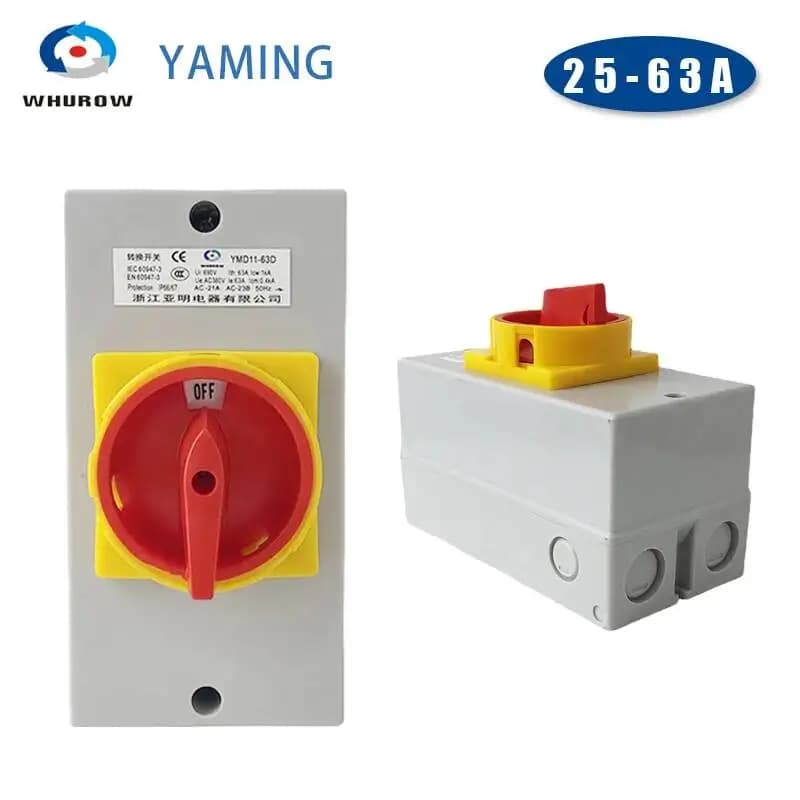 Interruttore Sezionatore Rotativo YMD11 Serie OFF-ON 25A 32A 3/4P, Commutatore a Camme, Interruttore Principale, Scollegamento, Controllo Sicurezza Circuito LW30