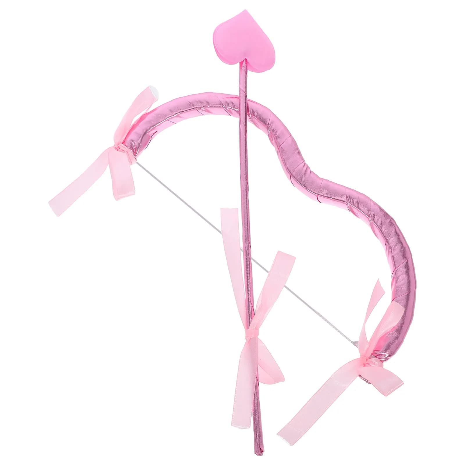 Set di Accessori per Costume Arco e Frecce di Cupido, Accessorio per Cosplay di San Valentino, per Foto Booth, Feste, Giochi di Ruolo, Mascherata, Halloween