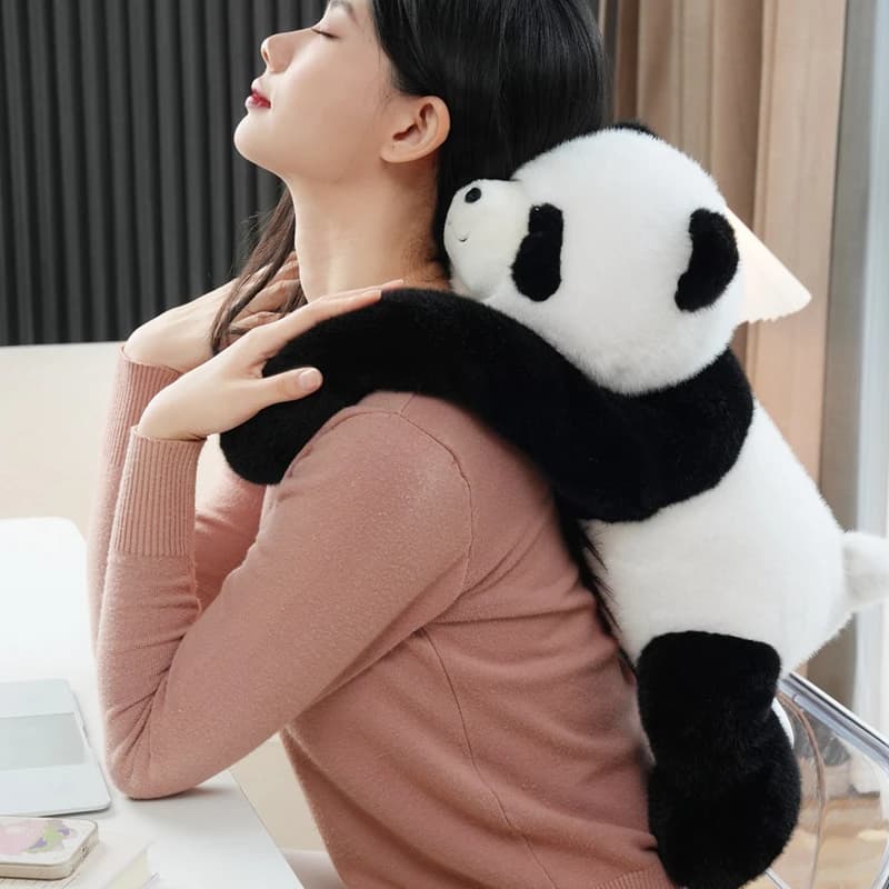 Peluche Animale a Braccio Lungo, Morbido e Peloso, Grande Panda di Peluche, Cuscino Decompressione