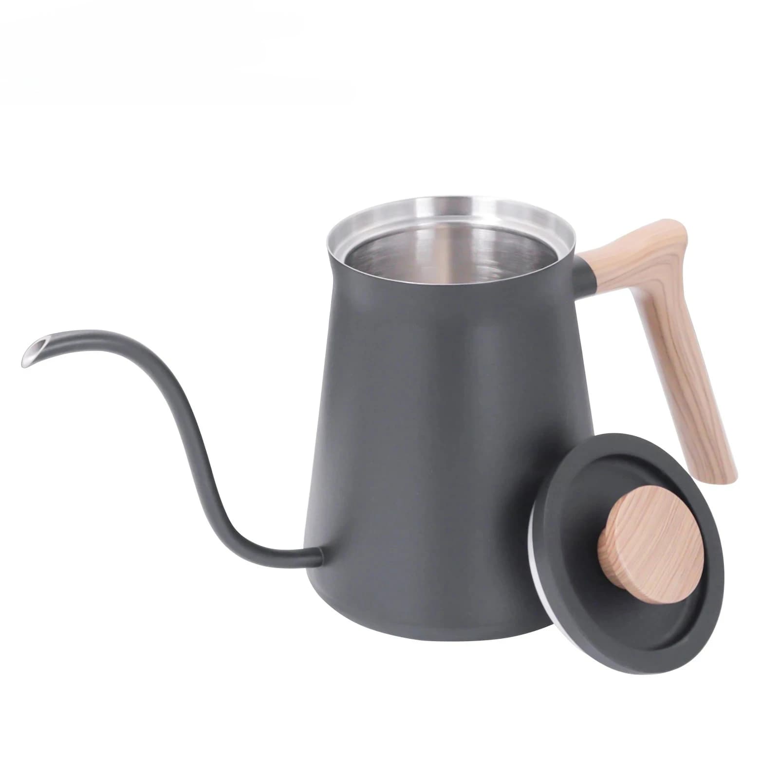 Bollitore elettrico 0,8 litri con controllo digitale della temperatura Caffettiera versare sopra bollitore Collo di cigno per la cucina domestica