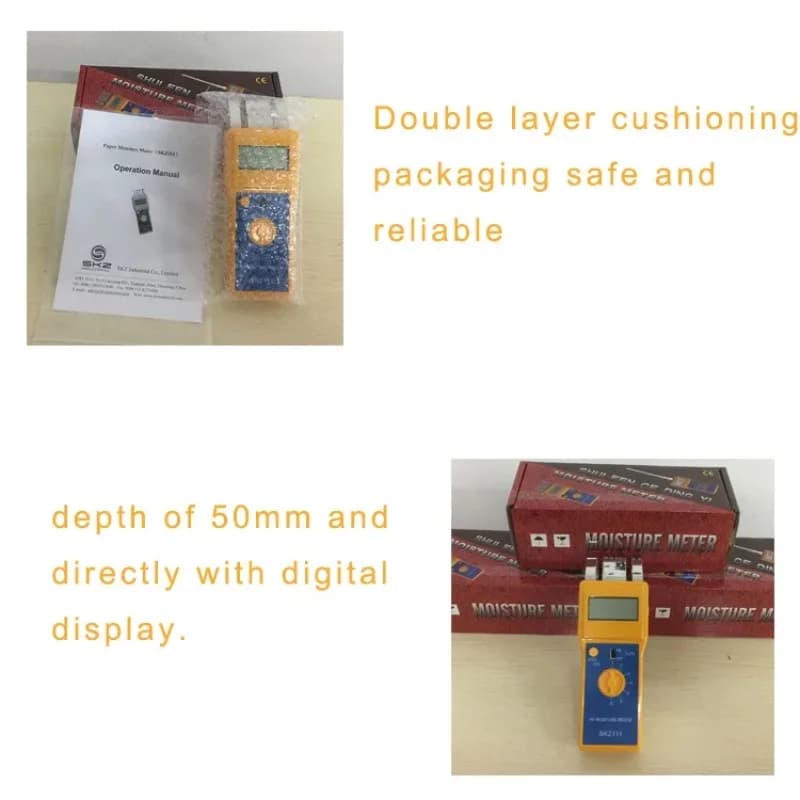2026SKZ111H-1 Digital Wireless Thermometer Hygrometer LCD Display Temperature Humidity Meter Moisture Analyzer