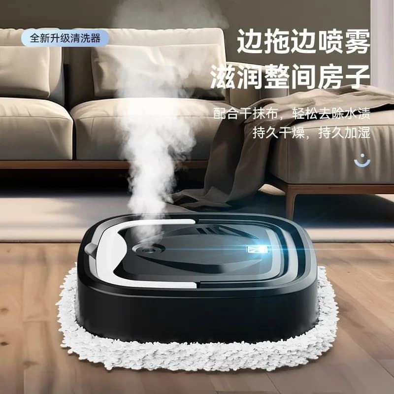 All‑in‑One Home Robot Vacuum Mop, Wet & Dry Floor Washer with Humidifier Function for Household Floor Cleaning