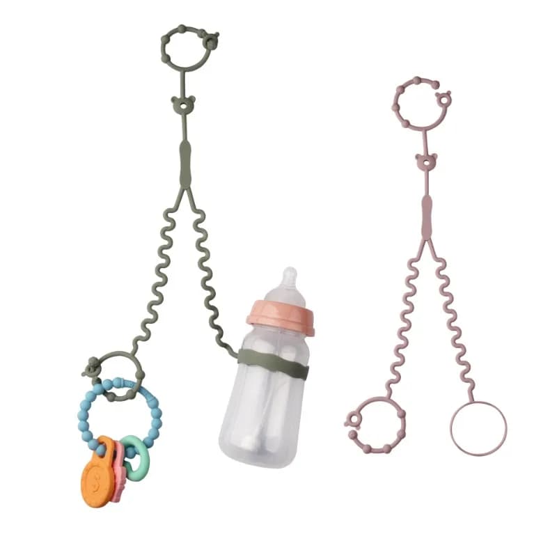 Nuovo Silicone Due-in-one Anti-perso Catena Massaggiagengive Biberon Guinzaglio Anti Perdita Accessori Per Capezzoli per Neonati Ciucci Guinzagli
