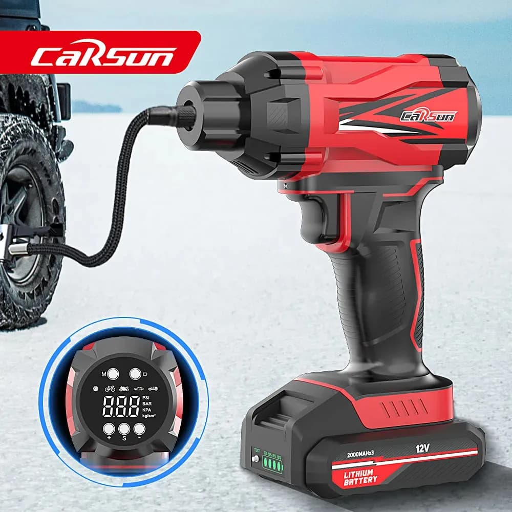 Pompa ad aria per auto pompa gonfiabile senza fili compressore d'aria portatile ricaricabile portatile gonfiatore automatico per pneumatici per auto digitale