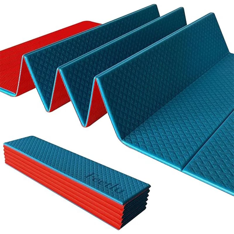 Tappetino yoga antiscivolo in microfibra di plastica riciclata personalizzata Design per esercizi pieghevole spesso ecologico con logo Uso fitness