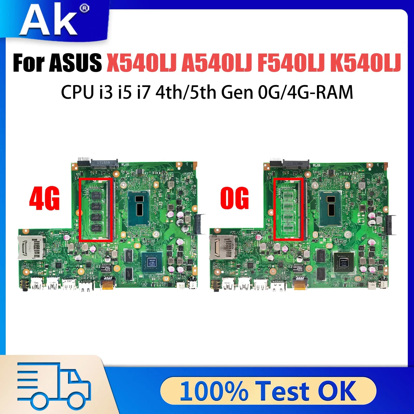 X540LJ Laptop Motherboard For Asus VivoBook X540L F540LA A540L R540L Mainboard W/I3-4005 I5-4200 I7-4500 I3-5005 I5-5200U GT920M