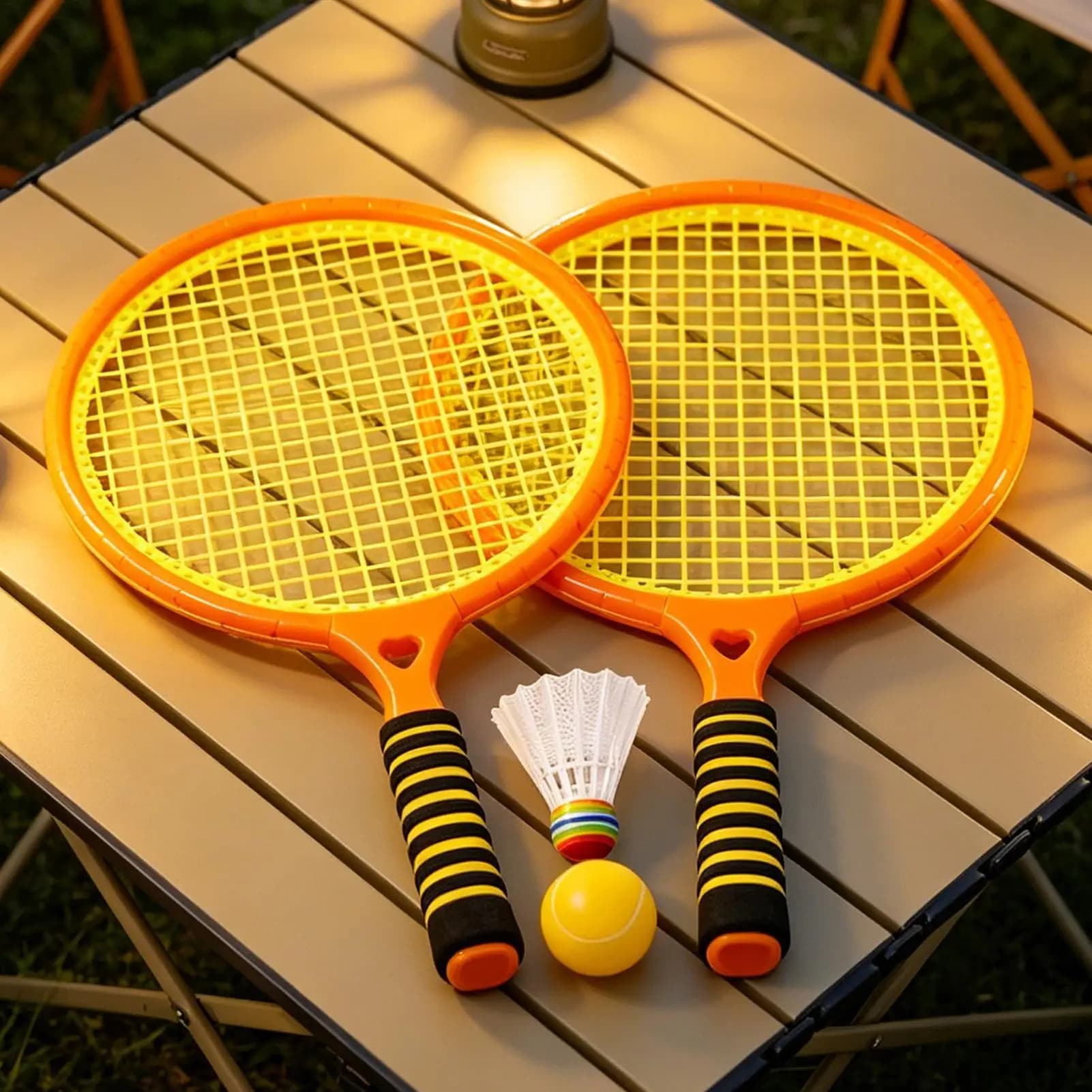 Racchetta da badminton per bambini, set di racchette da badminton per gioco all'aperto, per cortile, spiaggia, giardino, parco, scuola, campeggio, patio