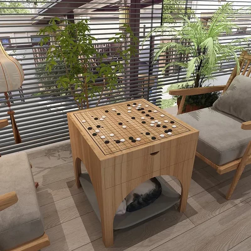 Go table, chess table, dual-purpose backgammon table, chessboard table and chair combination, sofa chair three-piece set