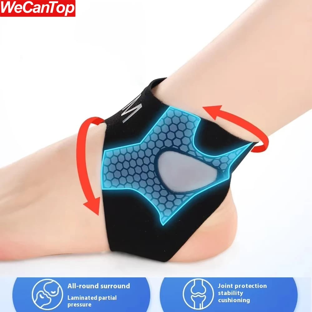 Manicotto di supporto per caviglia 1 pezzo - Tacco aperto, leggero, elastico e traspirante - Compressione media - Per uomini, donne, bambini - Piede destro o sinistro