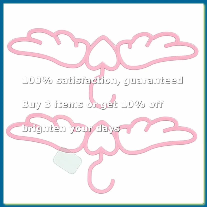 20 Pcs New Design Fly Angel Plastic Clothes Shirt Hanger, Cute Pretty Pink Loving Heart Scarf Underwear Hanger Rack