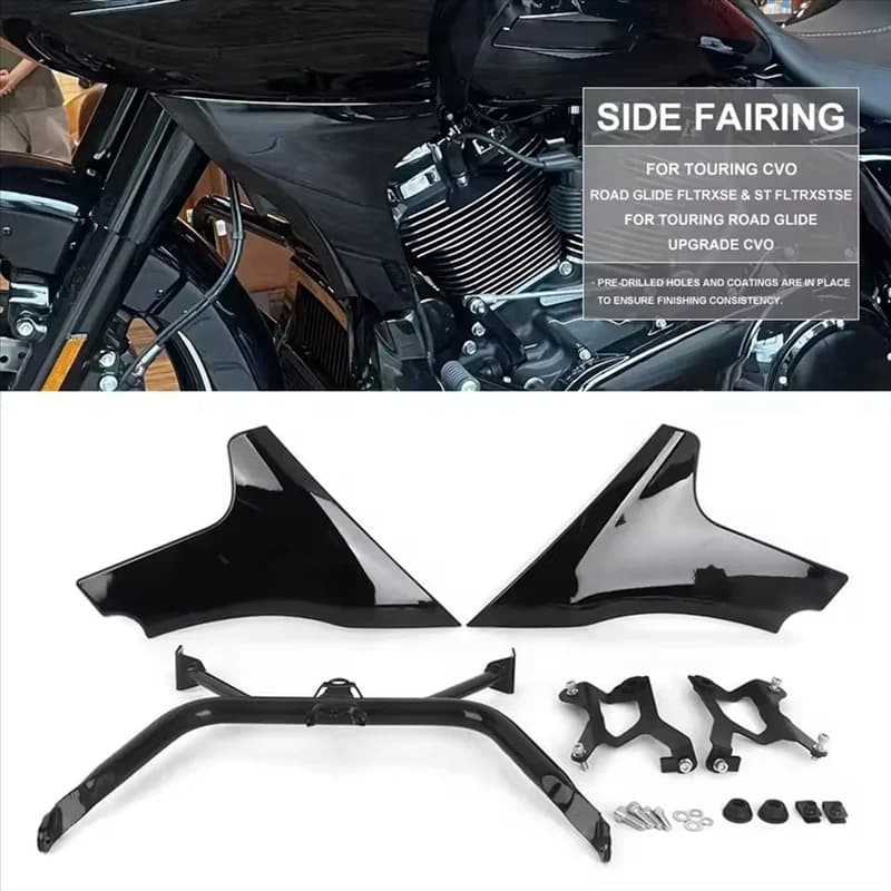 Copertura carenatura laterale moto Copertura carenatura laterale per Touring Road Glide FLTRXSE Copertura pannello laterale moto nera