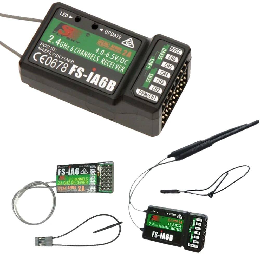 Originale Flysky FS-IA6/FS-IA6B 6CH 2.4G Antenna Doppio Ricevitore RC Para Flysky FS-I6 FSI6 FS-i6 Ricevitore per Flysky Trasmissione