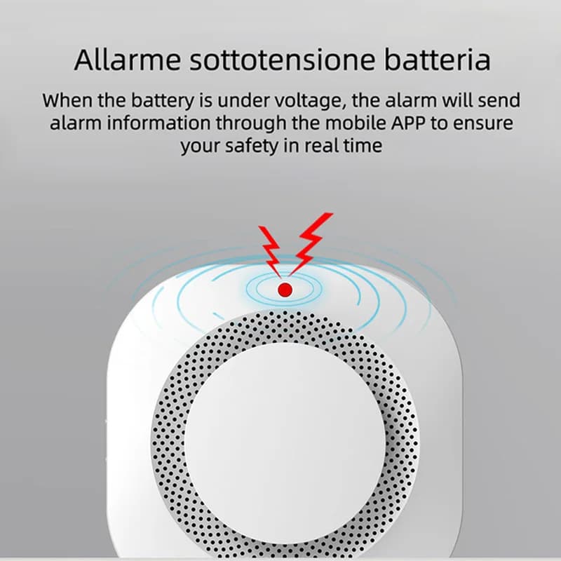 Tuya Zigbee Smoke Sensor Home Security Alarm System Smart Life APP Control Fire Smoke Detector High Sensitivity Safety For Home
