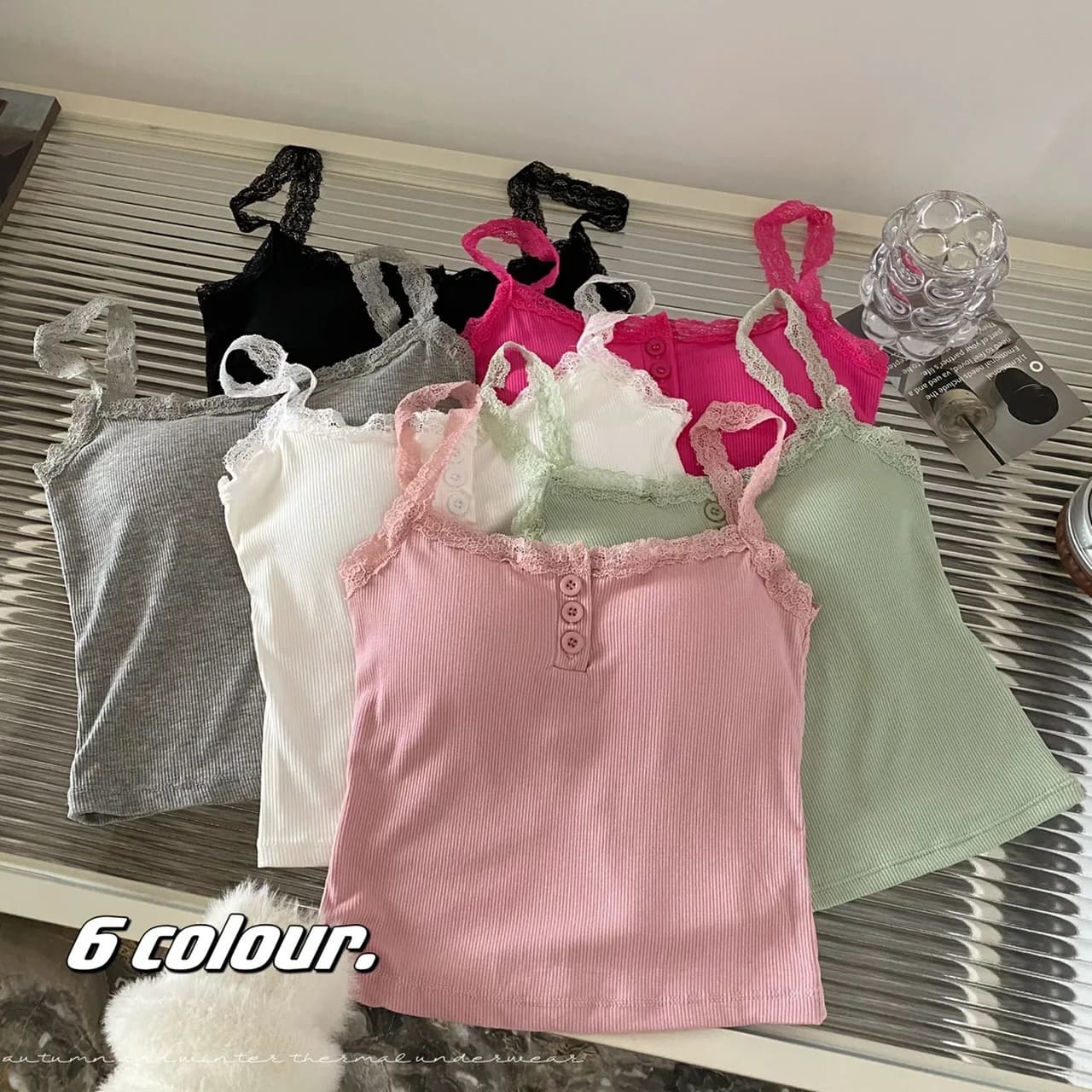 Korean Style Pure Cotton Lace Button Backless Bralette with Chest Pad Women's Underwear Outerwear Sweet Cute Women's Lingerie