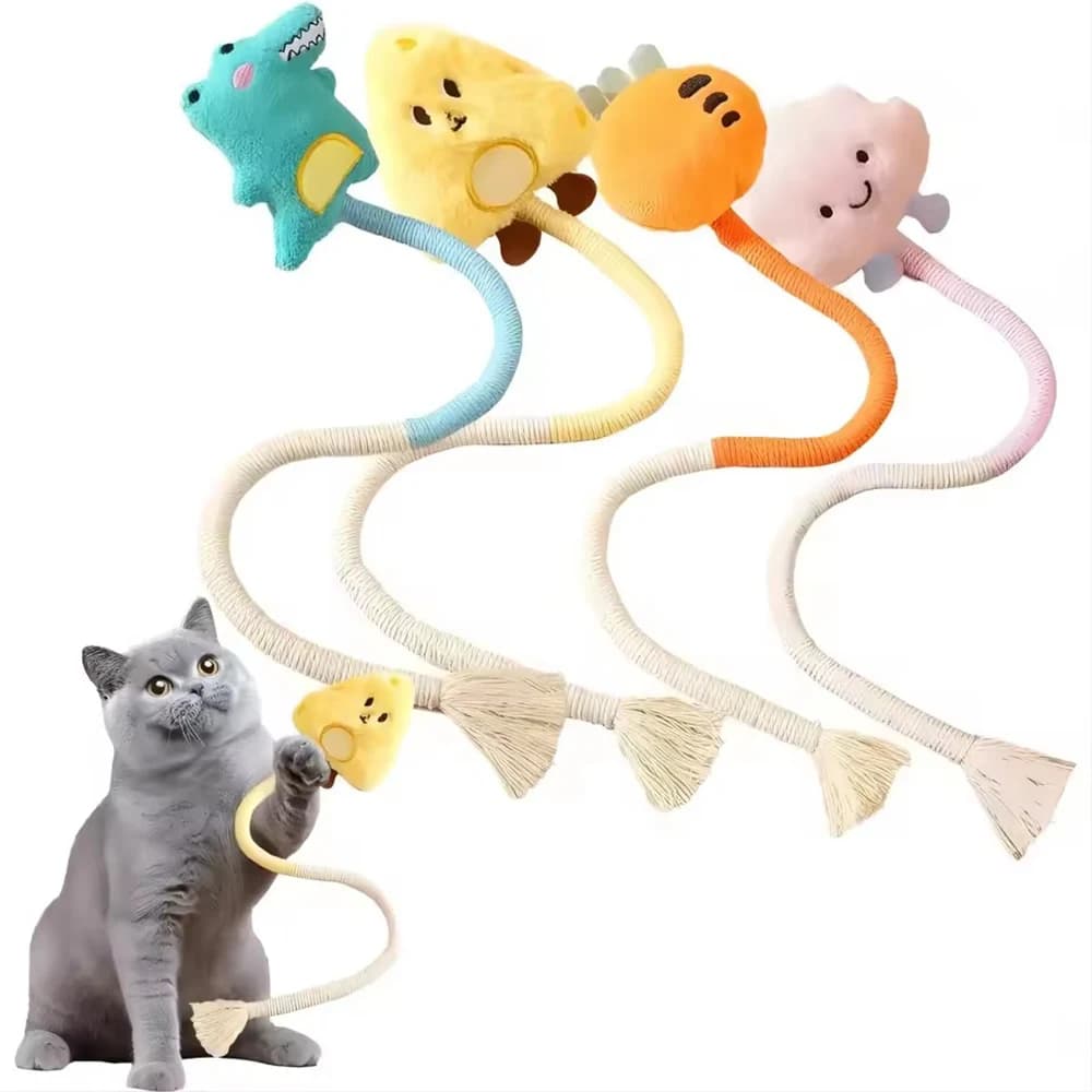 Tiragraffi per gatti Giocattolo Corda di cotone Resistente ai morsi Giocattolo da masticare Zampa Artiglio Protezione per mobili Giocattolo antigraffio Puzzle per gatti Forma carina