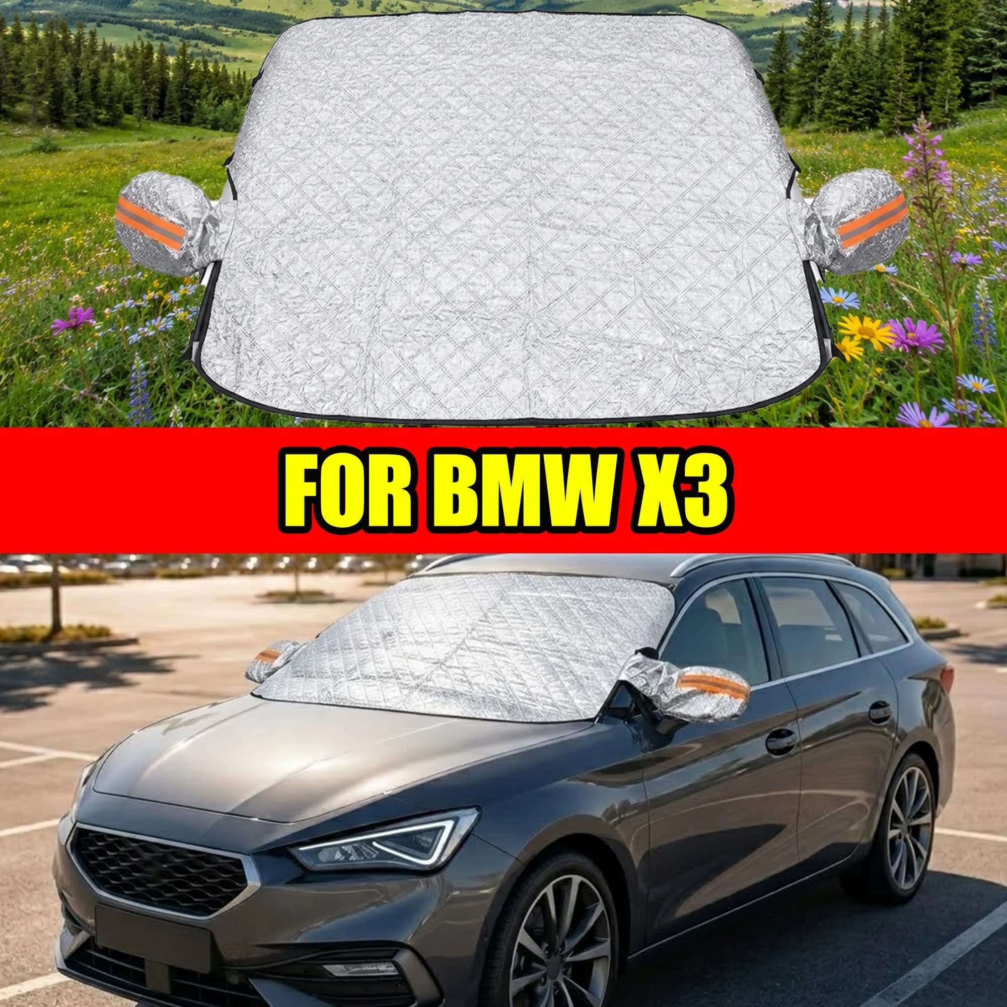 FOR BMW X3 Windshield Sunshade, UV Protection & Heat Block Cover For Car Front Window
