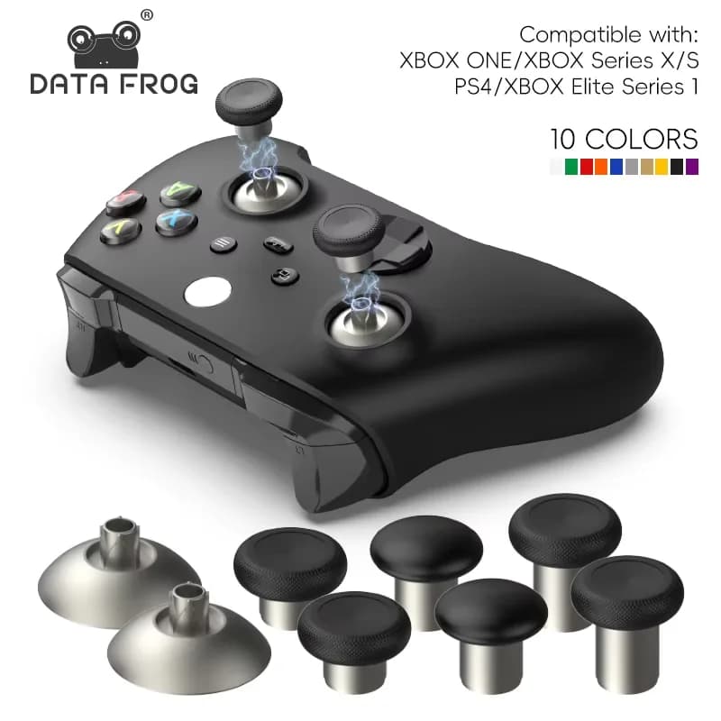 DATA FROG 8 Pack Metal Magnetic Thumbsticks Joysticks For Xbox One Elite Xbox Series X PS4 Controller