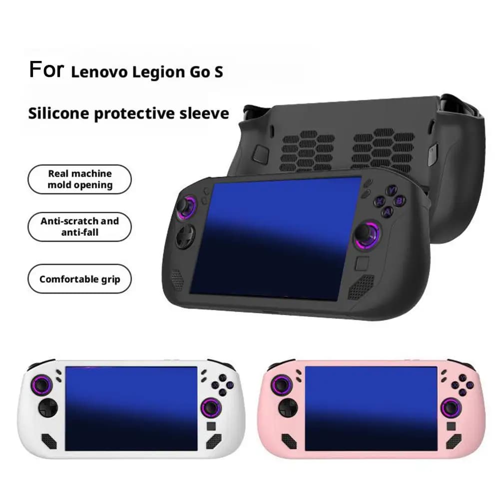 Silicone Shockproof Cover for Lenovo Legion Go S, TPU Full Protective Case Anti-Scratch Sweat-proof Game Console Shell
