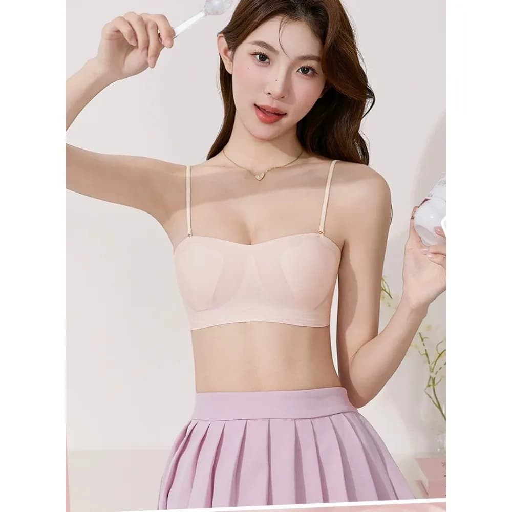 Hot Sale Women Ultra Thin Cat Claw Bra Seamless Invisible Wireless Minimizer Thin Strap Beauty Back Foundation Nude Underwear