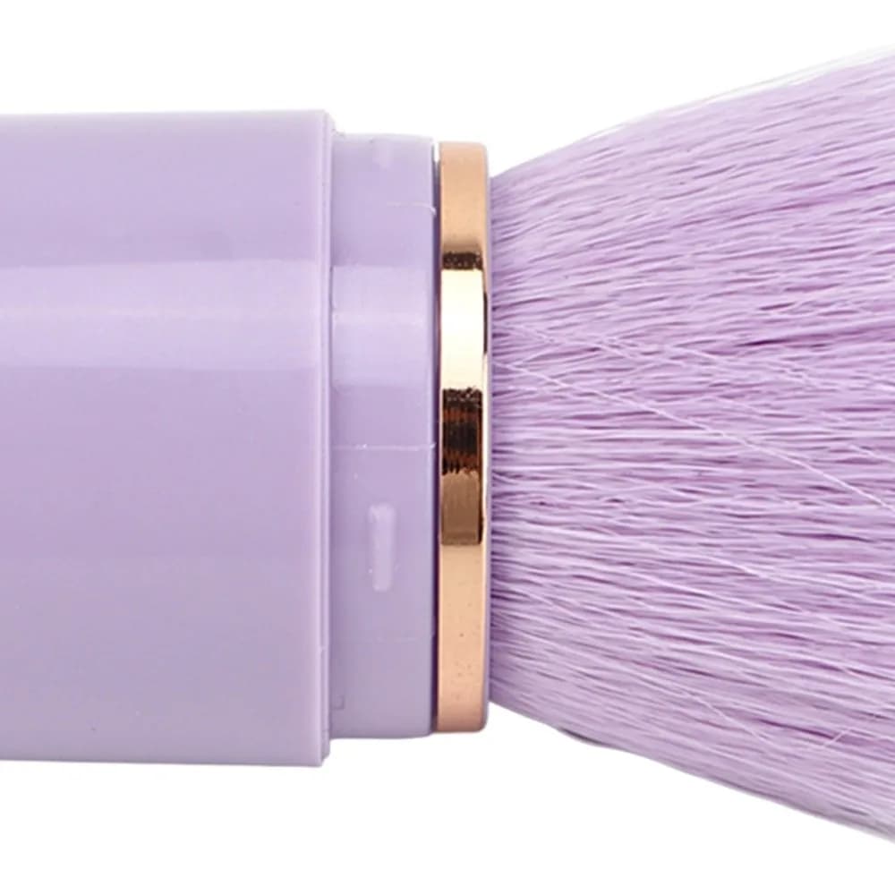 Capsule Retractable Nail Dust Brush Artificial Fiber Retractable Capsule Shape Powder Brush Ergonomic Soft Bristles
