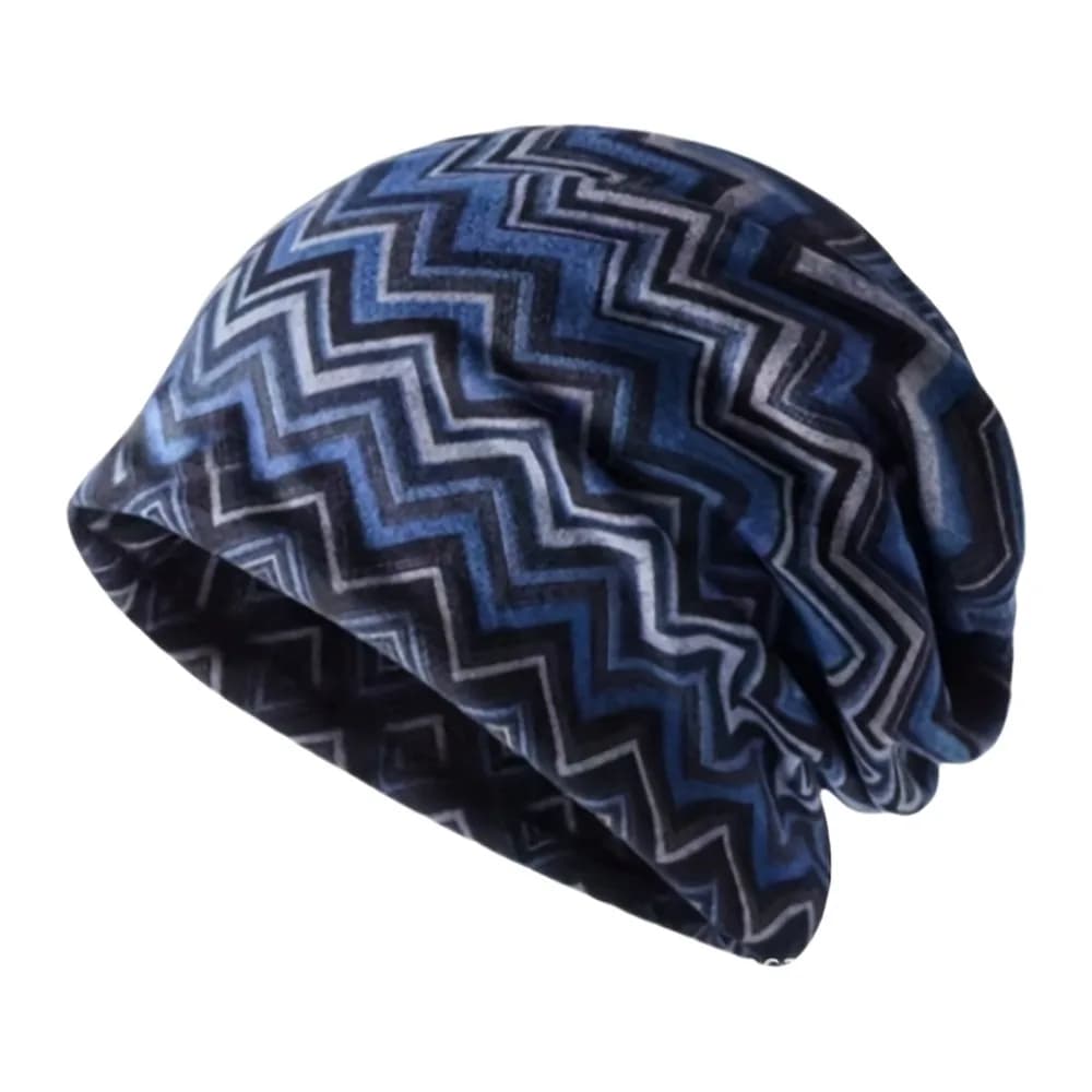 Contrasting Colors Pullover Hat Plaid Print Multifunctional Casual Hedging Cap Scarf Pullover Hat Keep Warm Women's Pile Hat