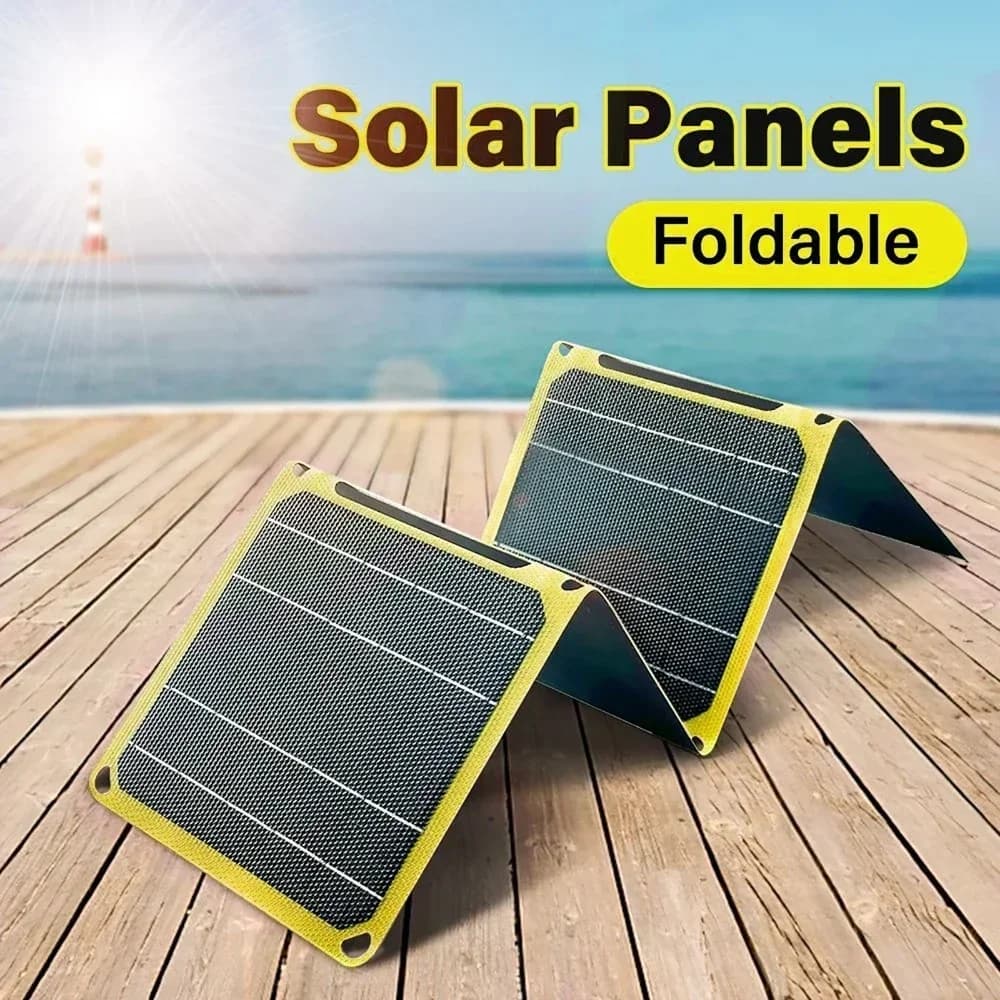 ETFE Foldable Solar Panel 40W Outdoor Portable Emergency Power Generator 5V 9V 12V USB Output Mobile Phone Charging Power Supply