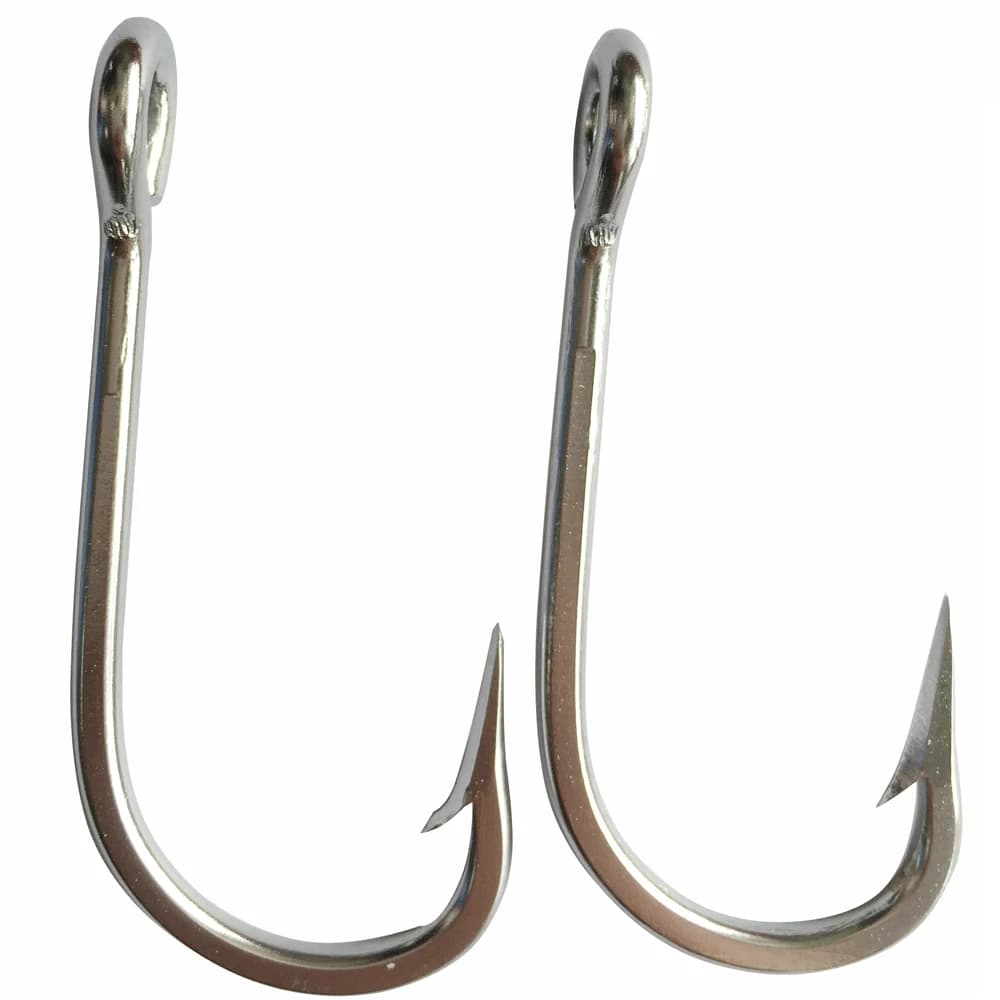 Confezione da 20 Ami da Pesca in Acciaio Inossidabile Misura 9/0, Attrezzatura per Pesca Grossa, Scatola Grande 7731 S/S per Attrezzi da Pesca