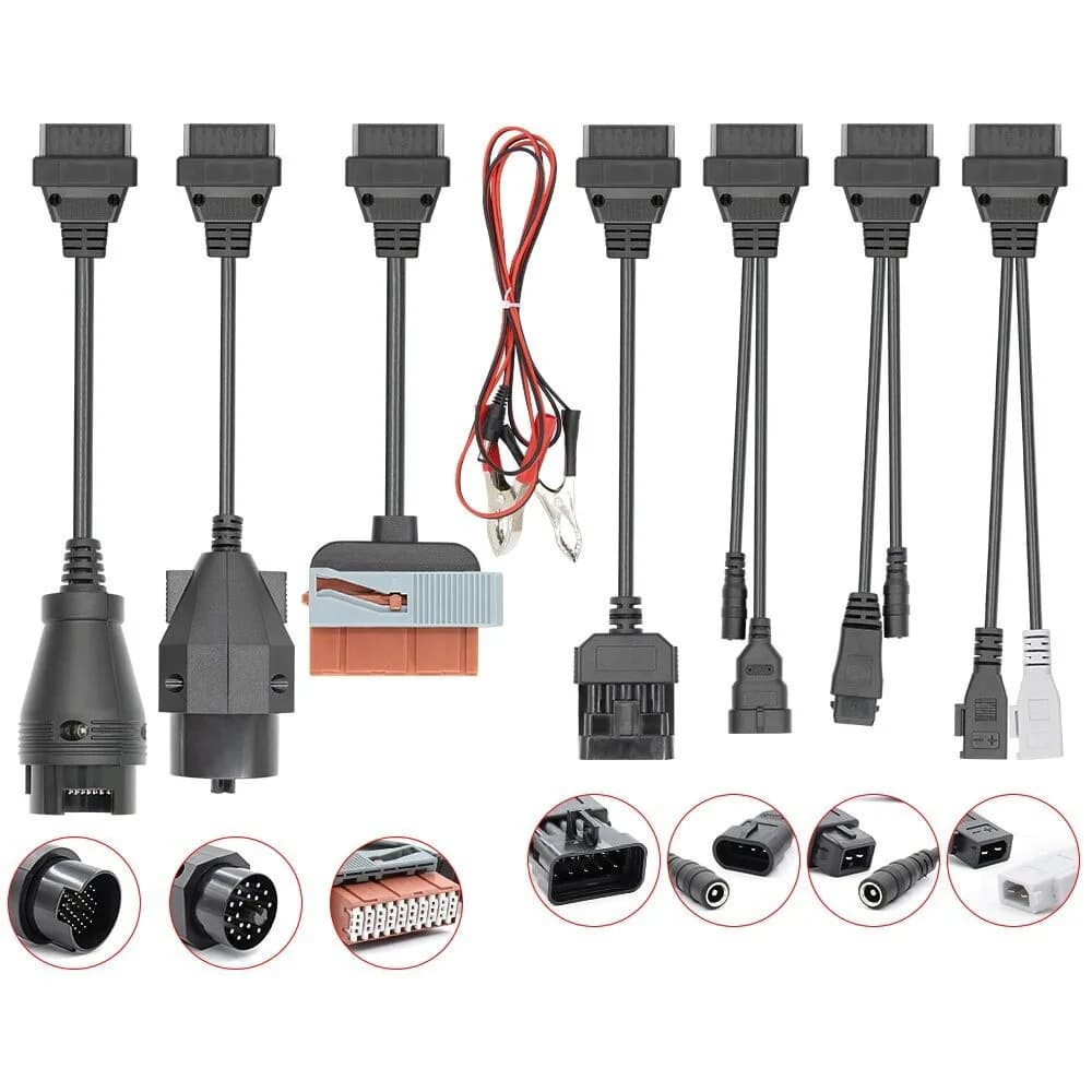 Set di Cavi Diagnostici per Auto 8-in-1 Compatibile con il Convertitore Diagnostico DS150E TCS CDP Pro OBD 2
