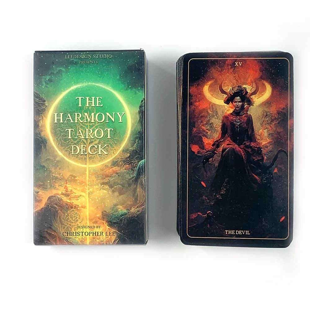 The Harmony Tarot Deck Un mazzo di carte da 78 pezzi Giochi da tavolo per divinazione del destino, strumenti per giochi di intrattenimento per feste in famiglia