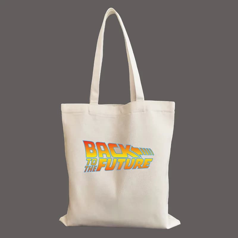 Borsa a tracolla Harajuku di Ritorno al Futuro, borsa da studentessa, borsa riutilizzabile per la spesa, borsa tote in tela, borse a mano per lo shopping