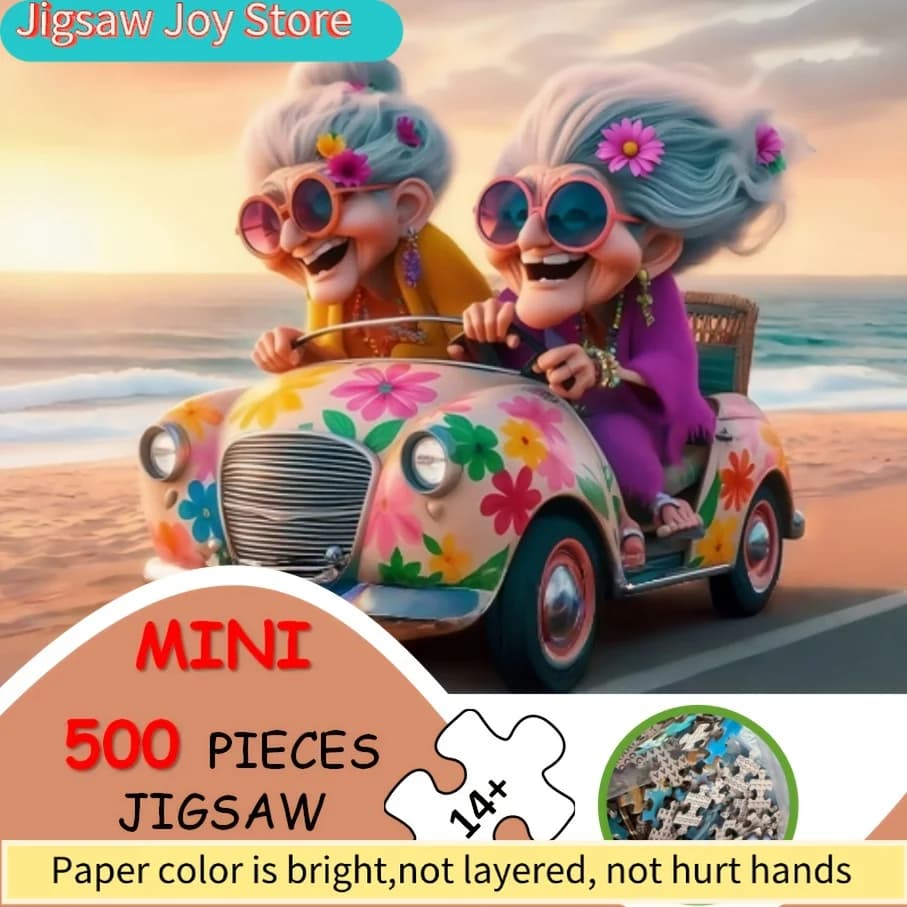 1 Scatola (500 pezzi) Puzzle per Adulti, Puzzle di Carta da Dipingere, Gioco Divertente ed Educativo, Decorazione per la Casa, Esposizione a Parete, Regalo per Amici