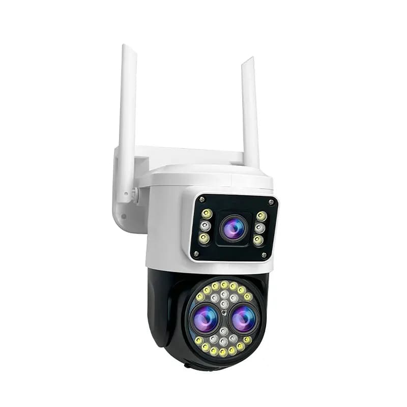 Telecamera IP Dome Wireless PTZ a Doppia Lente 4MP con App Yoosee, Rilevamento AI a Colori, Sicurezza Domestica, Monitoraggio Bambini