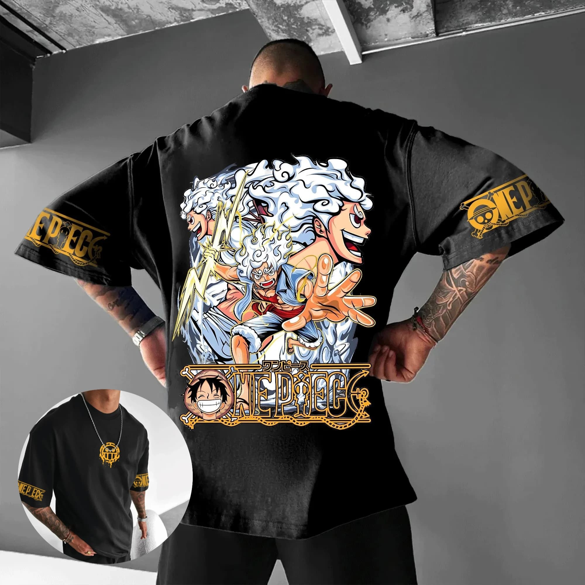 T-shirt Stampata One Piece Anime Luffy Zoro, T-shirt Uomo e Donna, Abbigliamento Genitore-Figlio, T-shirt Bambino e Bambina 2026 Harajuku