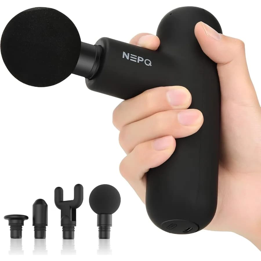 Mini Massage Gun Powerful Portable Percussion Handgun for Deep Fabrics Massage for Muscle Back Head to Relieve Pain With 4 Massages