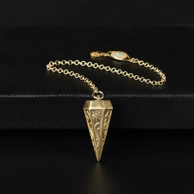 Natural Crystal Pendulum Set Dowsing Divination Healing Pendulum Necklace Pendants Reiki Chakra Spiritual Jewelry