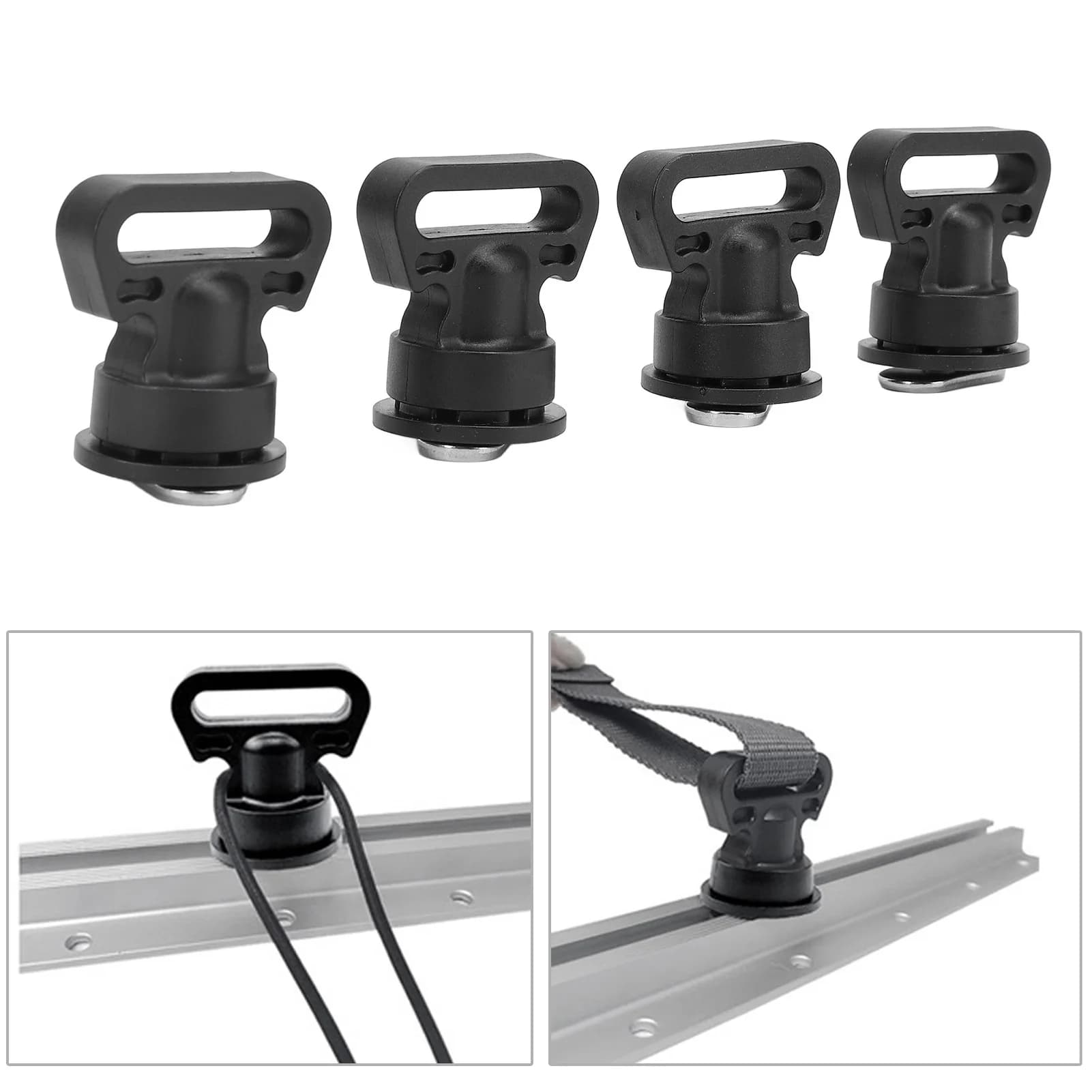 4PCS Marine Track Mount Tie Downs Nylon Rope Securing Fasteners for Jet Ski Inflatable Boat Yacht Boating Accessory