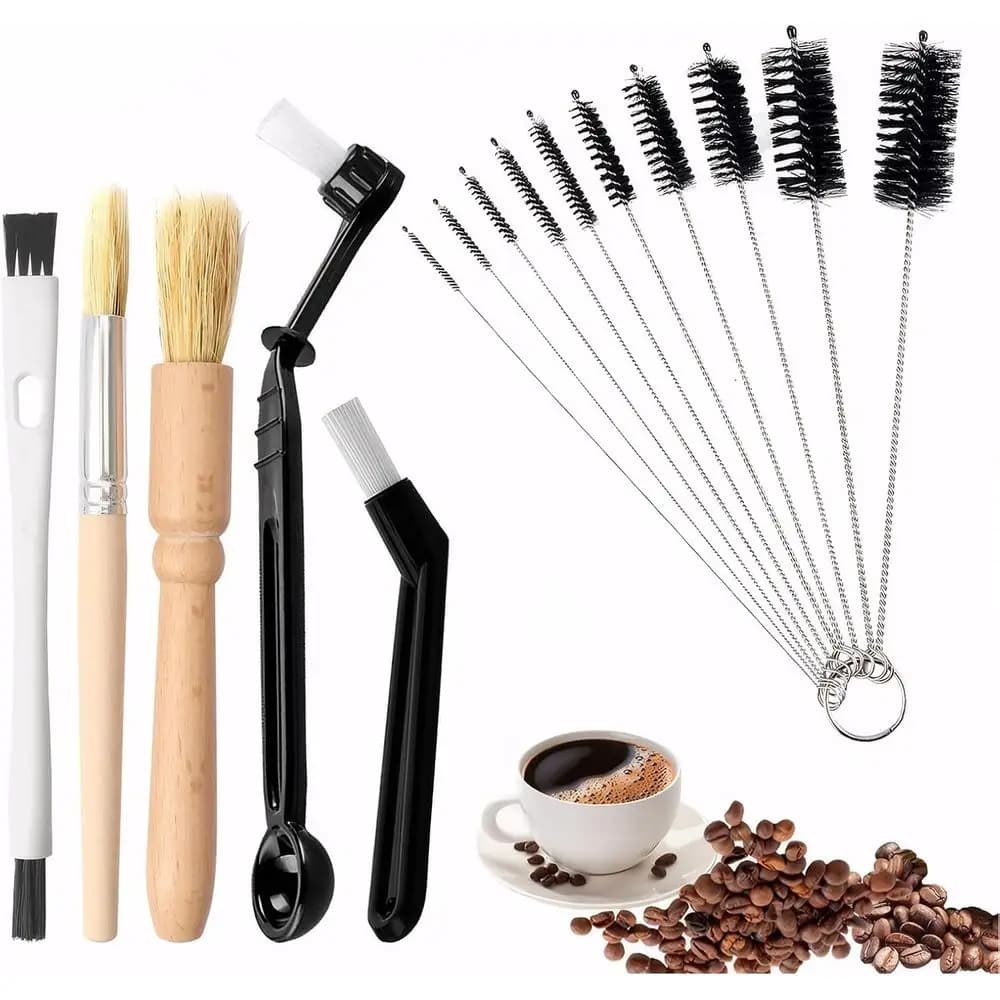 Cleaning Set of 15 Pieces: Brush for Bottles with Long Handle, Flexible Brush for Water Bottles, Glassware and Other