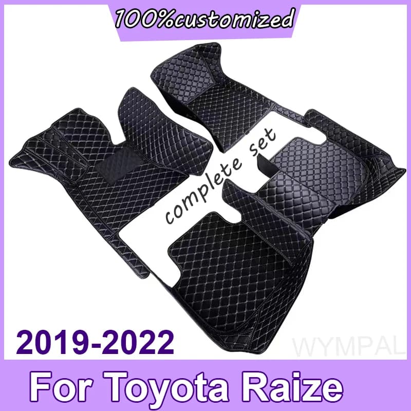 Tappetini per auto automobilistici personalizzati per Toyota Raize 2019 2020 2021 2022 Auto di lusso in pelle uomo donna tappetini per auto copertura completa