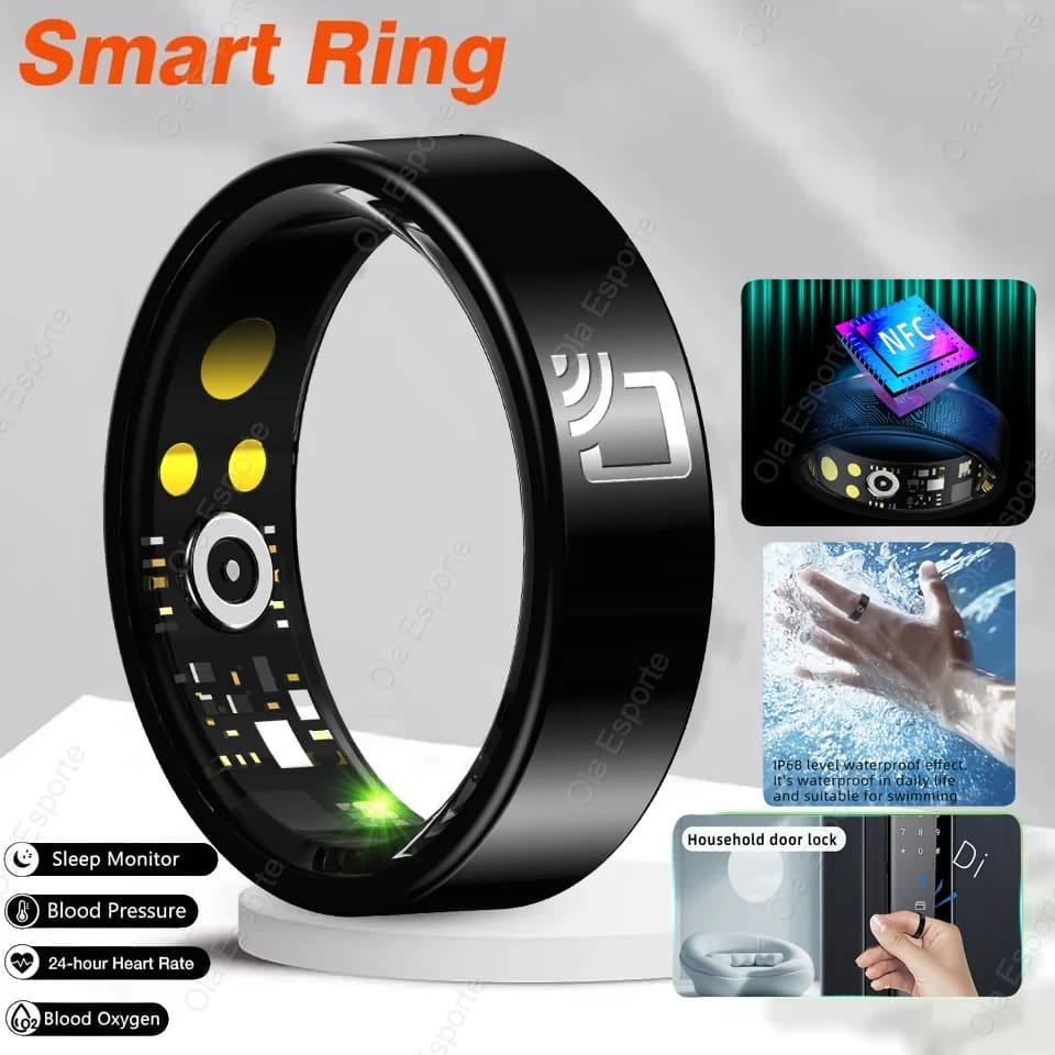 NEW NFC Smart Ring 2025 multi-sport 5ATM Waterproof Bluetooth Health Heart rate Oxygen in blood Sleep monitor Man Woman Smartring