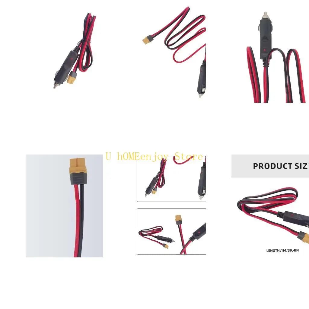 B0KF Cavo prolunga maschio XT60 da 1 metro femmina a accendisigari 16AWG per modellini barche e generatori solari