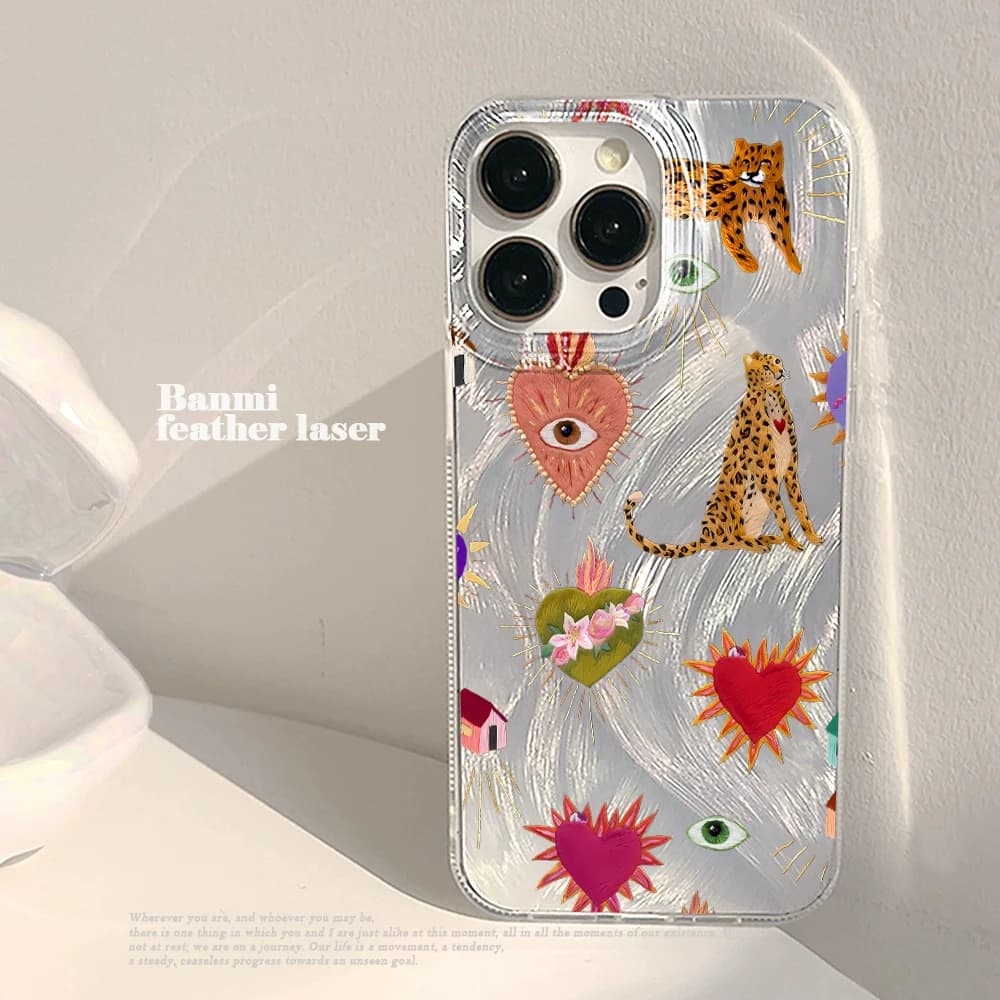 Mystical Leopard Ins style Phone Case For iPhone 17 Pro Max 16 15 14 13 12 11 Pro Max 7 8 Plus XR XS 16E 17E Hard PC Matte Cover