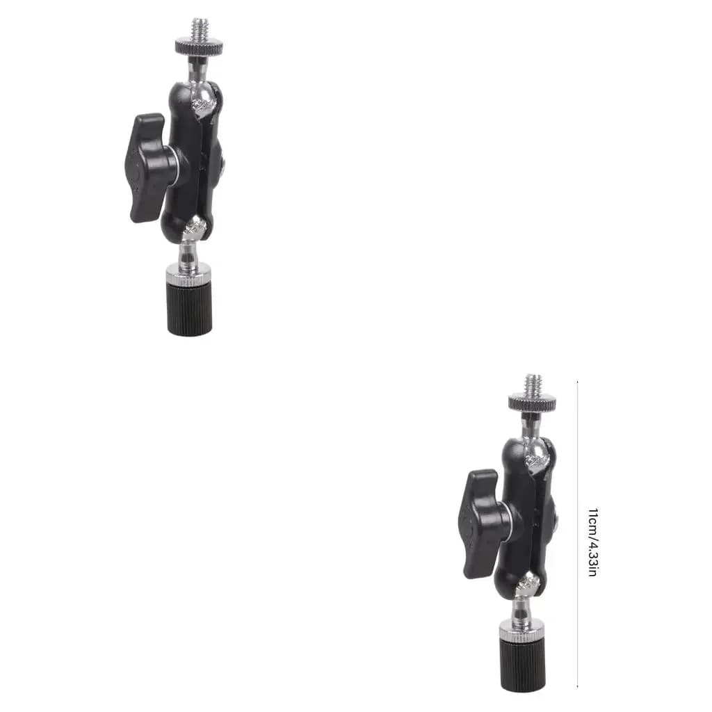 Braccio Articolato a Doppia Testa Sferica con Vite da 1/4'' per Monitor, Fotocamera, Luce, Microfono e Accessori Fotografici
