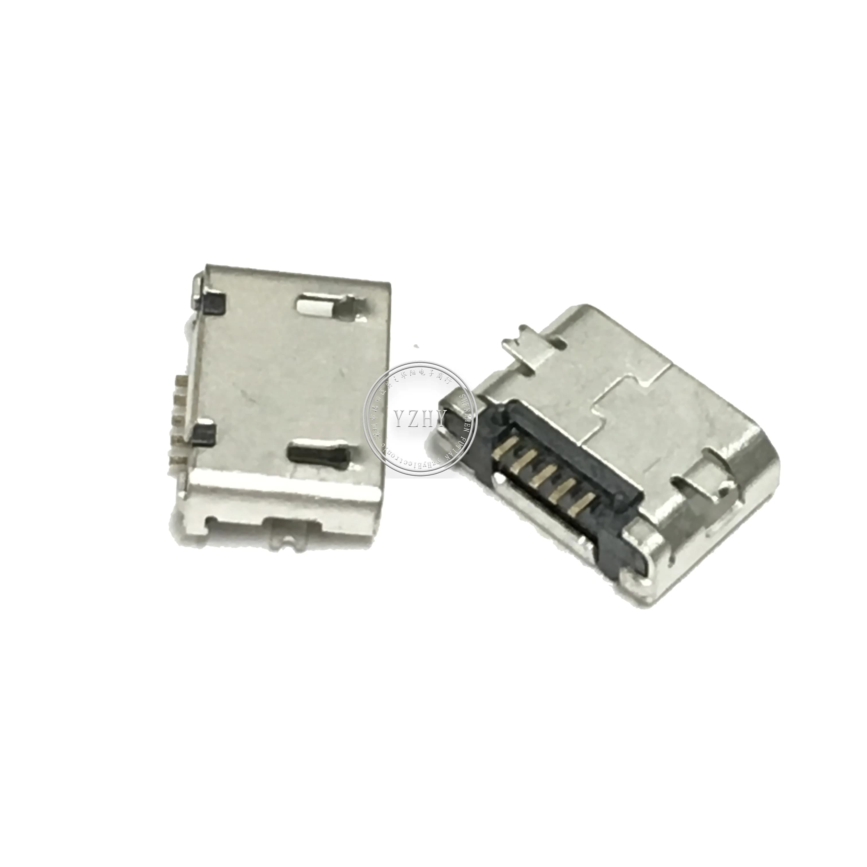 50 pz nuovo originale micro 5P patch bocca piatta microfono USB femmina presa porta dati porta di ricarica 5 pin patch infinito