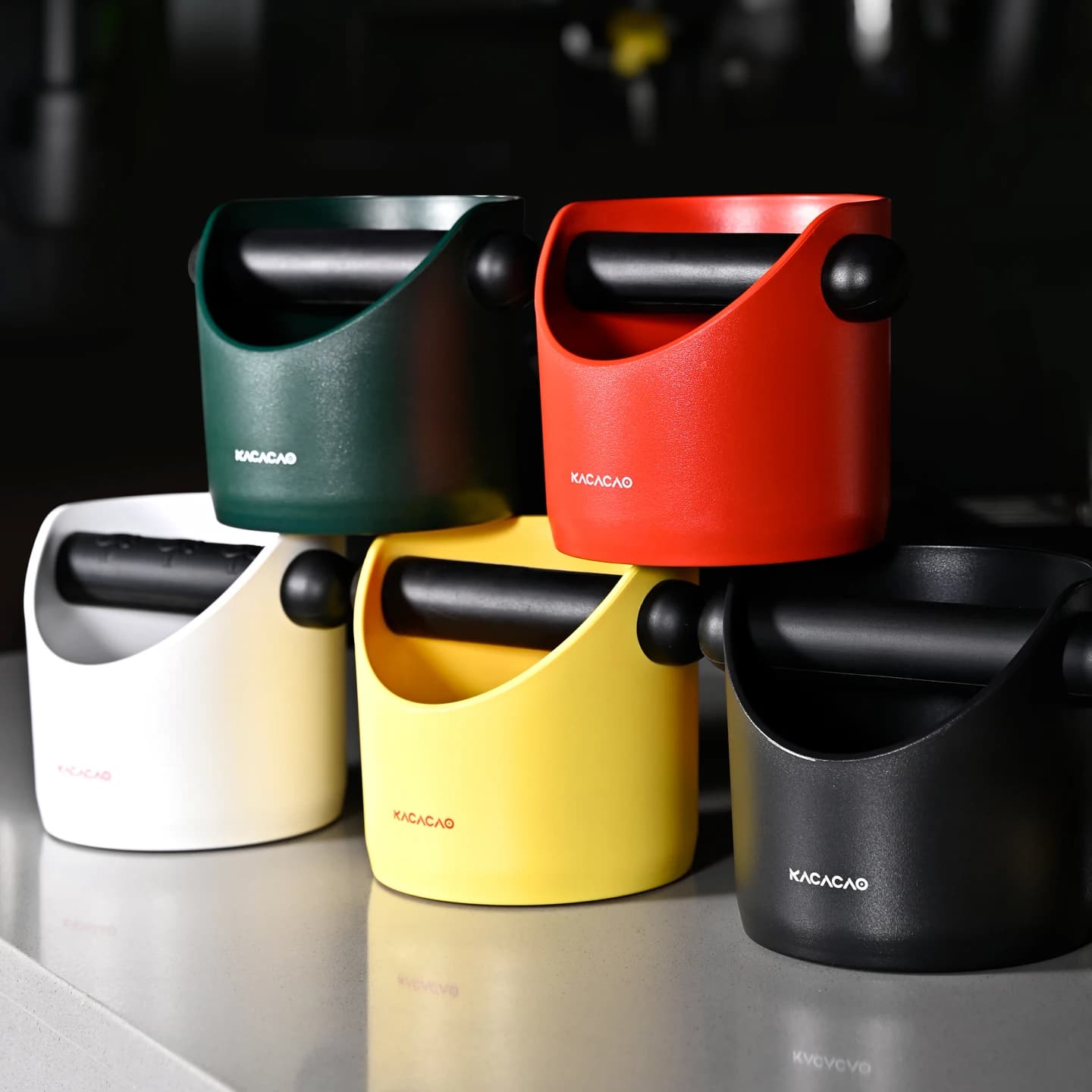 KACACAO Coffee Knock Box Anti-slip Pads Knock With Removable Professional Container Dump Waste Bin Home Cafe Barista Accessories