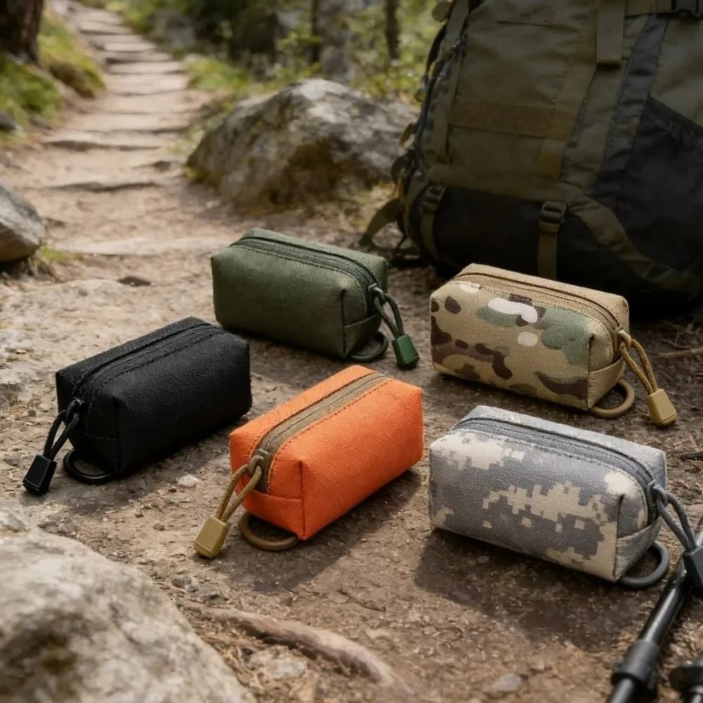 High Quality Belt Waist Pack Storage Bag Mini Key Organizer Outdoor Coin Purse Portable Tool Bag Men Pouch Hiking Camping