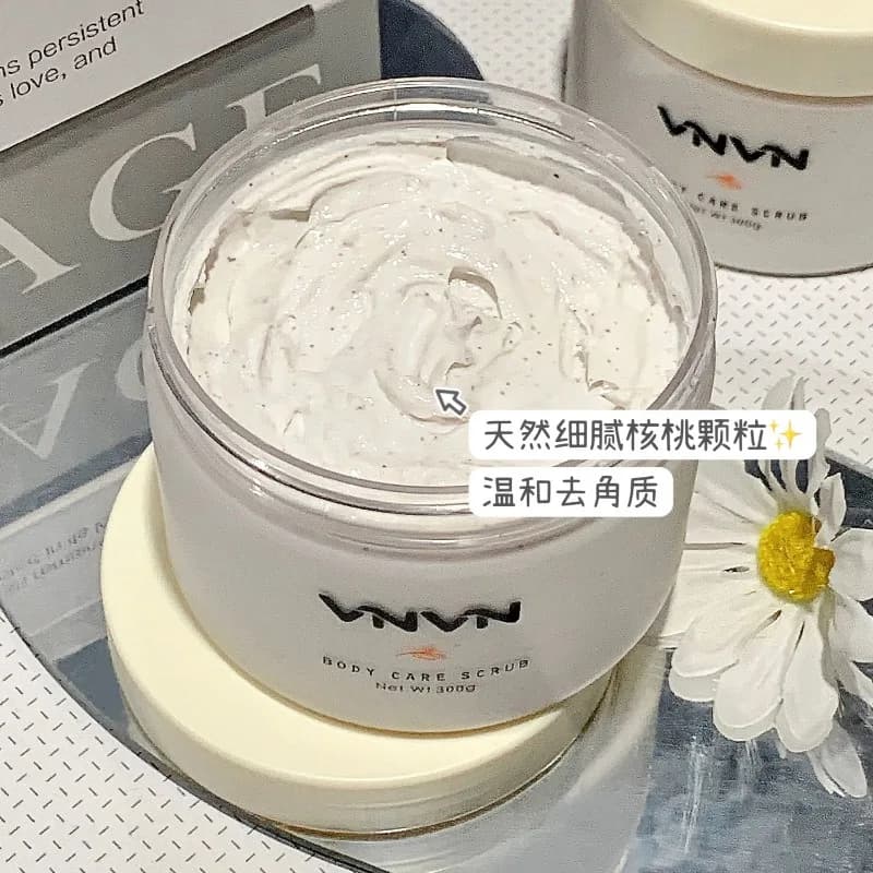 VNVN Body Scrub Smoothing Exfoliating Cream Full Body Care Dead Skin Remover Nourishing Moisturizing Reveal Fresh Radiant Skin