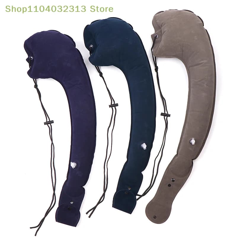 Cuscino da viaggio gonfiabile in PVC piccolo, portatile, con supporto per il mento e poggiatesta, per il riposo laterale e il sonno, accessori per cuscini da collo.
