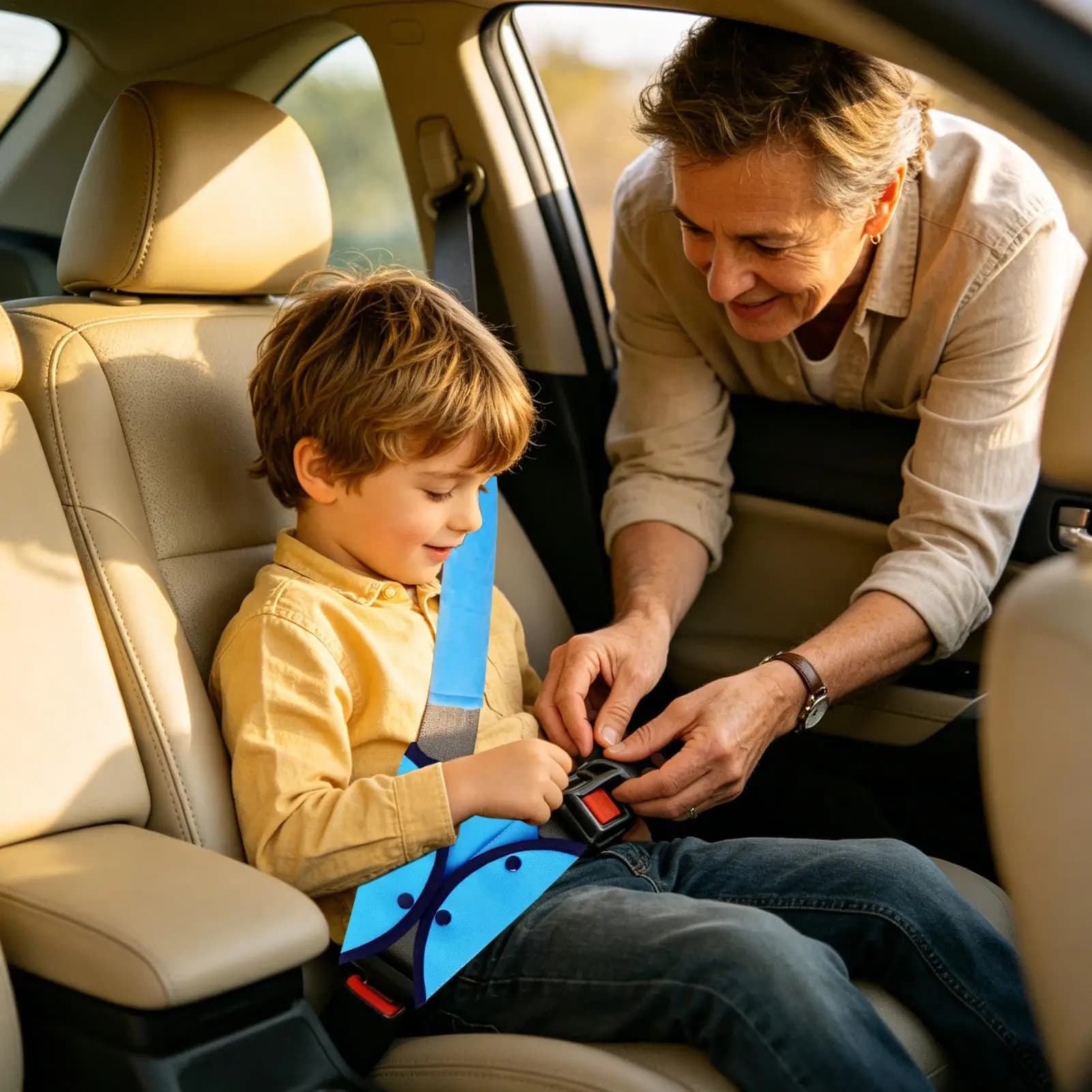 Auto Seatbelt Cushion Seatbelt Shoulder Protective Padding Kids Car Seat Belt Cover for Boys Girls School Run Road Trip Family
